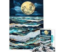 Rompecabezas de 1000 Piezas para Adultos Paisaje Marino de Zafiro tormentoso Rompecabezas para Adultos Juegos relajantes decoración del hogar Regalo Ideal para Toda la Familia (tamaño 38x26cm)