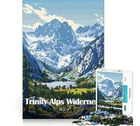 Rompecabezas de 1000 Piezas para Adultos, Paisaje Natural de los Alpes Trinity, Arte de Ajuste, Juego Mental, Regalo, Juego Lento, Arte de Pared navideño (38x26cm)