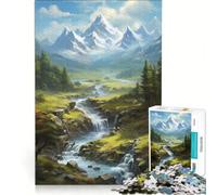 Rompecabezas de 1000 Piezas para Adultos Paisaje Natural fantástico Juegos relajantes interacción Entre Padres e Hijos Regalo de cumpleaños Regalos de Viaje 38x26cm