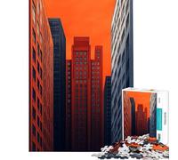 Rompecabezas de 1000 Piezas para Adultos Paisaje Urbano al Atardecer Juguete Educativo para Juegos de desafío Una Obra de Arte Regalo Ideal (tamaño 50x75cm)
