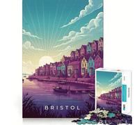 Rompecabezas de 1000 Piezas para Adultos Paisaje Urbano de Bristol al Amanecer Juguete de Juego de Ajuste preciso para desarrollar Habilidades cognitivas Ideal para Momentos de Ocio y relajación