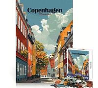 Rompecabezas de 1000 Piezas para Adultos,Paisaje Urbano de Copenhague,Dinamarca,lámina artística,Bordes Finos,Manualidades,Desarrollo Mental,diversión,relajación,Juego,Regalo de cumpleaños 50x75cm