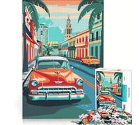 Rompecabezas de 1000 Piezas para Adultos: Paisaje Urbano de Cuba, Juguetes para armar, Mejora la Memoria, cumpleaños y Navidad 38x52cm