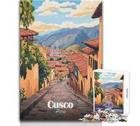 Rompecabezas de 1000 Piezas para Adultos, Paisaje Urbano de Cusco, Perú, Juegos Familiares, Actividades Familiares, Regalo de cumpleaños, tamaño 38x26cm