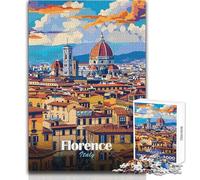 Rompecabezas de 1000 Piezas para Adultos, Paisaje Urbano de Florencia, Juguete, Juego Intelectual, Regalo de cumpleaños, tamaño 50x75cm