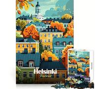 Rompecabezas de 1000 Piezas para Adultos Paisaje Urbano de Helsinki,Finlandia Ideal para armar con precisión,divertirse,ejercitar la Mente,Jugar en un Momento de Paz o como Actividad de cumpleaños