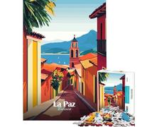Rompecabezas de 1000 Piezas para Adultos Paisaje Urbano de La Paz Bolivia Juguetes adictivos para Cultivar la Paciencia Juego práctico Decoración para el hogar Regalos de cumpleaños (tamaño 50x75cm)