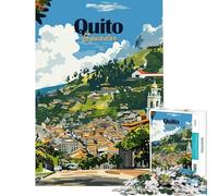 Rompecabezas de 1000 Piezas para Adultos Paisaje Urbano de Quito Ecuador Juego de Rompecabezas Familiar para Adultos Regalo de cumpleaños cumpleaños y Navidad (tamaño 38x52cm)
