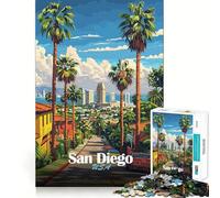 Rompecabezas de 1000 Piezas para Adultos Paisaje Urbano de San Diego Un desafío Divertido e Inteligente Un Juego Tranquilo y entretenido Regalo Ideal para cumpleaños y para Aficionados (50x75cm)
