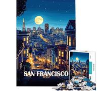Rompecabezas de 1000 Piezas para Adultos Paisaje Urbano de San Francisco de Noche Un desafío para la Inteligencia Juguetes adictivos Juegos Familiares Decoración para el hogar Un Regalo estupendo