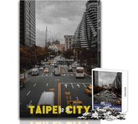 Rompecabezas de 1000 Piezas para Adultos, Paisaje Urbano de Taipéi, Taiwán, Juguete de Juego Intelectual, análisis y lógica, Regalo de cumpleaños, tamaño 38x52cm