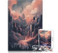 Rompecabezas de 1000 Piezas para Adultos, Paisaje Urbano de Tucson, Disfrute de un Ambiente Relajado y Tranquilo, Ajuste Estable, Corte preciso, tamaño del Juguete: 38x52cm