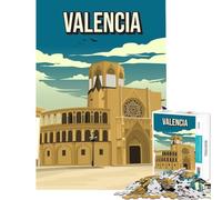 Rompecabezas de 1000 Piezas para Adultos Paisaje Urbano de Valencia Arte de Viaje Juego Educativo desafío Juguete Juegos relajantes Divertidos y con Ideas de Regalos Originales tamaño 75x50cm