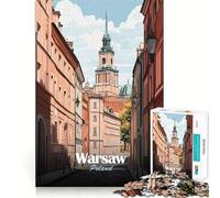 Rompecabezas de 1000 Piezas para Adultos, Paisaje Urbano de Varsovia, Polonia, Juguete de construcción, decoración, Juego de Paz, Regalo de cumpleaños (50x75cm)