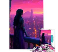 Rompecabezas de 1000 Piezas para Adultos Paisaje Urbano fantástico al Atardecer Juguete Educativo y desafiante Una Obra de Arte Un Gran Regalo para los Amantes de los Juegos (Tamaño 38x52cm)
