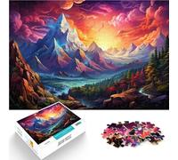 Rompecabezas de 1000 piezas para adultos Paisajes de montaña fantásticos juegos divertidos en familia 50x70cm Alivio del Estrés Estancia Matar Tiempo para Adolescentes 14 Años y Más