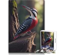 Rompecabezas de 1000 Piezas para Adultos, pájaro Carpintero en el Bosque, Juguetes educativos, decoración del hogar, Regalo para cumpleaños, tamaño 50x75cm