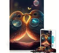 Rompecabezas de 1000 Piezas para Adultos Pájaros y Burbujas Juego de ingenio Regalo Ideal para Adultos Juego de ingenio Regalo de cumpleaños (38x26cm)