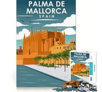 Rompecabezas de 1000 Piezas para Adultos Palma de Mallorca,España Juego Divertido para ejercitar la Mente Juego Casual para divertirse en cumpleaños (38x26cm)