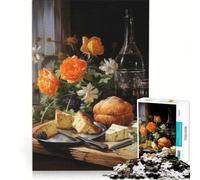 Rompecabezas de 1000 Piezas para Adultos: Pan Y Queso, Juego Educativo, desafío difícil, fortalece el Amor Entre Parejas, 38x26cm
