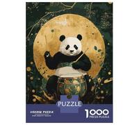 Rompecabezas De 1000 Piezas para Adultos Panda Drummer Rompecabezas para Adultos Juegos Familiares Análisis Y Lógica Regalos Y Cumpleaños Únicos 70x50cm/1000pcs