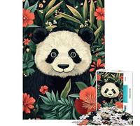 Rompecabezas de 1000 Piezas para Adultos Panda en la Jungla Floral Un Reto para completar Ideal para Pasar el Tiempo en casa Durante Las Vacaciones Juguete antiestrés Apto para Mayores de 14 años