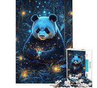 Rompecabezas de 1000 Piezas para Adultos Panda en un mágico Bosque de bambú Rompecabezas para Adultos Juegos relajantes Regalos para Mujeres interacción Entre Padres e Hijos (tamaño 38x52cm)