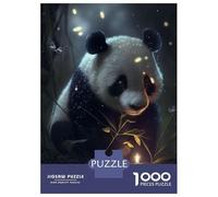 Rompecabezas De 1000 Piezas para Adultos Panda Fireflies Animal Rompecabezas para Adultos Juegos De Relajación Una Obra De Arte Regalos para Amigos Y Familiares 52x38cm/1000pcs