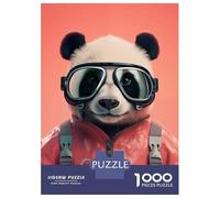 Rompecabezas De 1000 Piezas para Adultos Panda Funny Skydiver Rompecabezas Juego De Ingenio Carrera De Velocidad De Manos Interacción Entre Padres E Hijos 70x50cm/1000pcs