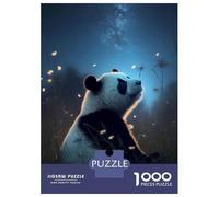 Rompecabezas De 1000 Piezas para Adultos Panda Galaxy Animal Rompecabezas para Adultos Juego Familiar Vacaciones En Casa Matar El Tiempo Difícil Y Desafiante 52x38cm/1000pcs