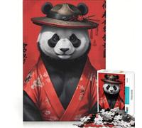 Rompecabezas de 1000 Piezas para Adultos Panda Kimono Juegos de relajación Decoración para el hogar Regalo Ideal para Toda la Familia 50x75cm