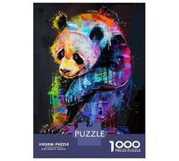 Rompecabezas De 1000 Piezas para Adultos Panda Popart Painting Rompecabezas para Adultos Juguetes Antiestrés Difícil Difícil Y Desafiante 38x26cm/1000pcs