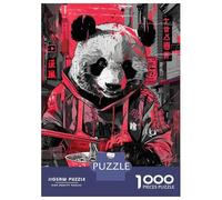 Rompecabezas De 1000 Piezas para Adultos Panda Ramen Japanese Street Art Rompecabezas para Adolescentes Juguetes Antiestrés Desafío Difícil Actividades Divertidas En Casa 52x38cm/1000pcs