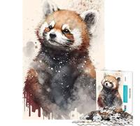 Rompecabezas de 1000 Piezas para Adultos Panda Rojo Salvaje Juguete Educativo y desafiante Una Obra de Arte Un Gran Regalo para los Amantes de los Juegos (tamaño 38x26cm)