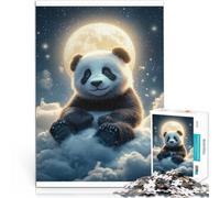 Rompecabezas de 1000 Piezas para Adultos Panda soñador Hecho de Madera Apto para Mayores de 14 años. Juego de decoración del hogar Juguetes Juego de Navidad Regalos para Mujeres tamaño:50x75cm
