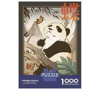 Rompecabezas De 1000 Piezas para Adultos Panda Traditional Japanese Rompecabezas Juego De Ingenio Una Obra De Arte Cumpleaños Y Navidad 38x26cm/1000pcs