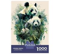 Rompecabezas De 1000 Piezas para Adultos Panda Wall Art Print-2 Rompecabezas para Adultos Juegos De Relajación Análisis Y Lógica Reducción del Estrés Regalos 70x50cm/1000pcs