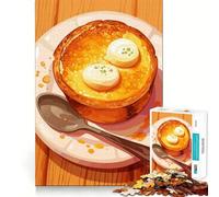 Rompecabezas de 1000 Piezas para Adultos Panqueque con Mantequilla,Arte Digital,Corte Impecable,Divertido Juego de concentración,Regalo de cumpleaños (38x52cm)