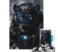 Rompecabezas de 1000 Piezas para Adultos Pantera de Ojos Azules Juguete Intelectual Juego de ingenio Análisis y lógica Excelentes Regalos y Juguetes (tamaño 75x50cm)