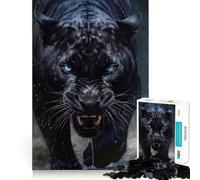Rompecabezas de 1000 Piezas para Adultos Pantera Negra,Ojo Poderoso,Piezas de Corte Limpio,Actividad Mental Inteligente,Diversión para Momentos de Relajación,Regalo Artístico de Cumpleaños 38x26cm