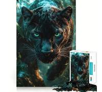 Rompecabezas de 1000 Piezas para Adultos Pantera Negra,Primer Plano,articulaciones afiladas,Juguete para Resolver Problemas,Momento de diversión Tranquila,decoración navideña 38x52cm