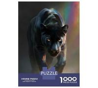Rompecabezas De 1000 Piezas para Adultos Panther with Rainbow Rompecabezas para Adolescentes Juguetes Antiestrés Desafío Difícil Actividades Divertidas En Casa 70x50cm/1000pcs