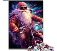 Rompecabezas de 1000 Piezas para Adultos, Papá Noel Colorido de Madera, cumpleaños, Navidad y Halloween, 50x75cm, decoración artística DIY, Regalo de cumpleaños