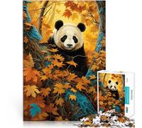 Rompecabezas de 1000 Piezas para Adultos Paraíso de los Pandas Madera，para Mayores de 14 años Juguetes Juegos Educativos Antiestrés Regalo para cumpleaños。tamaño：50x75cm/19.68x29.52pulgada