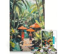 Rompecabezas de 1000 Piezas para Adultos: Paraíso Tropical de Bali, Juguetes para armar, interacción Entre Padres e Hijos, colección de Artistas, Bellas Artes 38x26cm