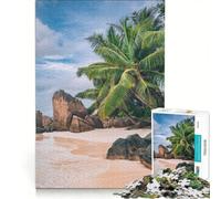Rompecabezas de 1000 Piezas para Adultos Paraíso Tropical en la Playa de Seychelles Juegos educativos diversión Familiar colección de Artistas Bellas Artes 50x75cm