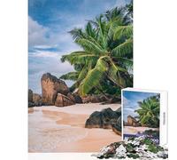Rompecabezas de 1000 Piezas para Adultos paraíso Tropical en Seychelles Juguete Educativo Regalo de cumpleaños Juegos educativos Cada Pieza es única - Tamaño 38x26cm