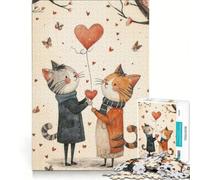 Rompecabezas de 1000 Piezas para Adultos: Pareja de Animales Enamorados, Juguetes para armar, interacción Entre Padres e Hijos, para Fortalecer el Amor en Pareja 38x26cm