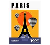 Rompecabezas De 1000 Piezas para Adultos Paris - France Mid Century Modern Collage Travel Poster Rompecabezas para Adultos Juguetes De Bricolaje Desafío Difícil Desafío Educativo 52x38cm/1000pcs