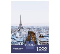 Rompecabezas De 1000 Piezas para Adultos Paris Skyline with Eiffel Tower Rompecabezas para Adultos Juegos De Relajación Análisis Y Lógica Reducción del Estrés Regalos 52x38cm/1000pcs